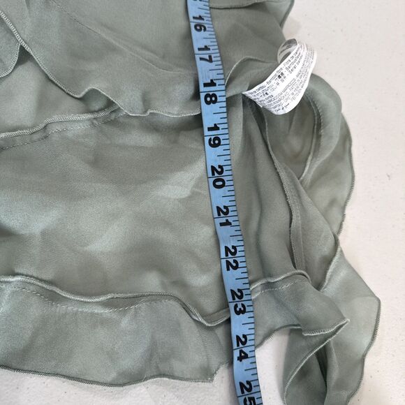 Zara Blouse Womens Small Green Avant Garde Ruffle Fairycore Preppy‎ Y2K 90s - Picture 10 of 13
